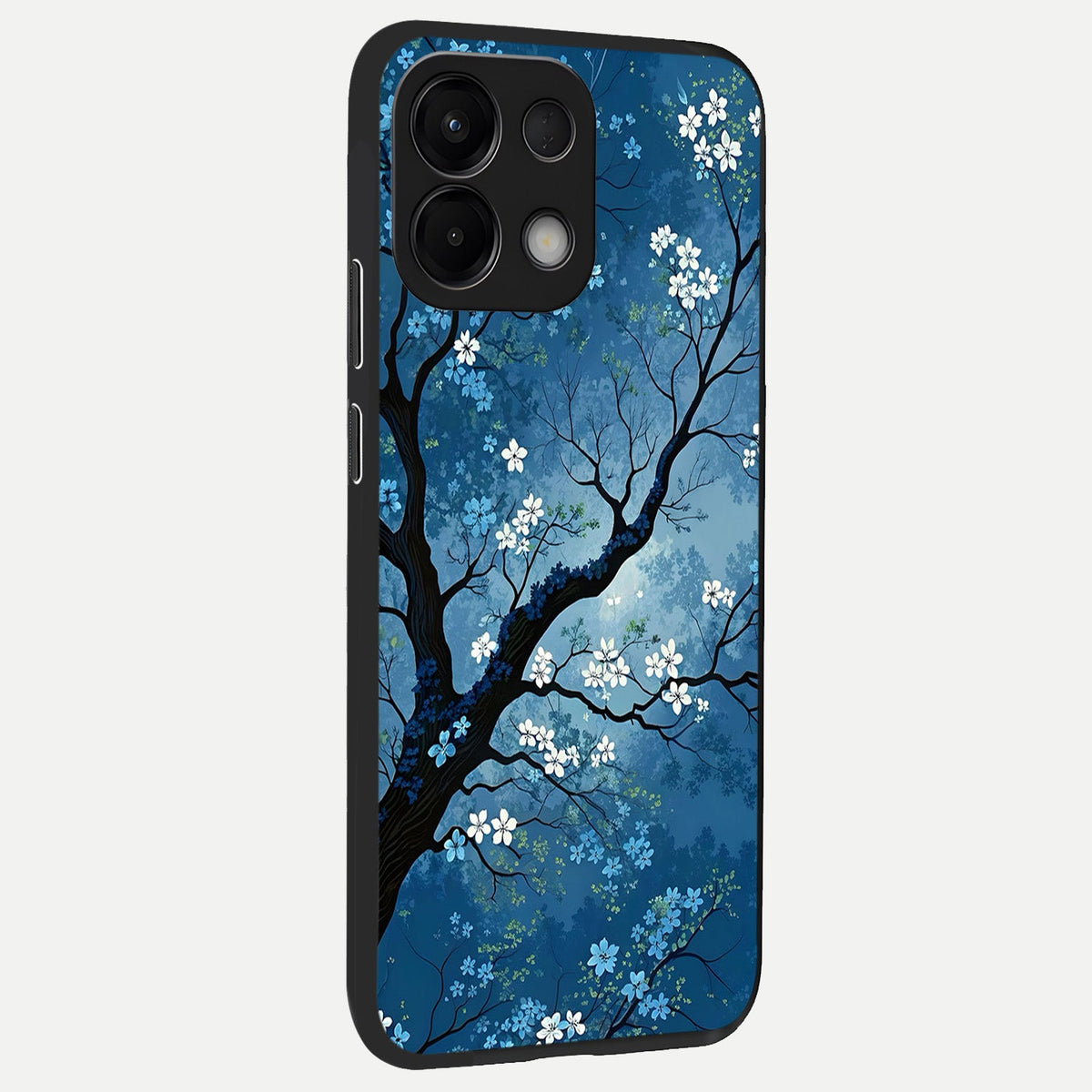  Blue Tree Serenity back cover For Oppo K13 5G slim fit glass case with vibrant aesthetic design