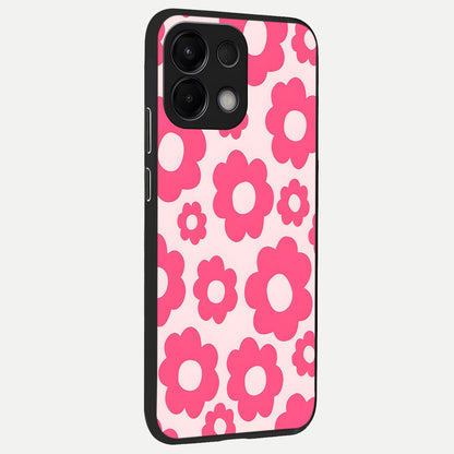  Blush Flower Pop back cover For Oppo K13 5G slim fit glass case with vibrant aesthetic design