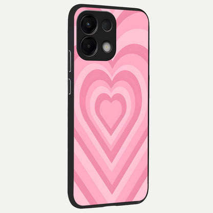  Blush Heart Waves back cover For Oppo K13 5G slim fit glass case with vibrant aesthetic design
