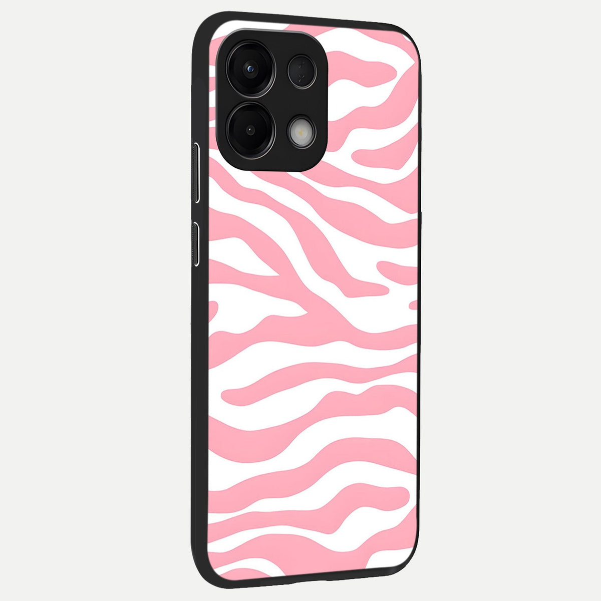  Blush Zebra Flow back cover For Oppo K13 5G slim fit glass case with vibrant aesthetic design