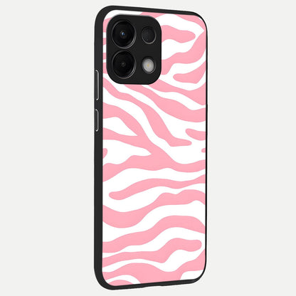  Blush Zebra Flow back cover For Oppo K13 5G slim fit glass case with vibrant aesthetic design
