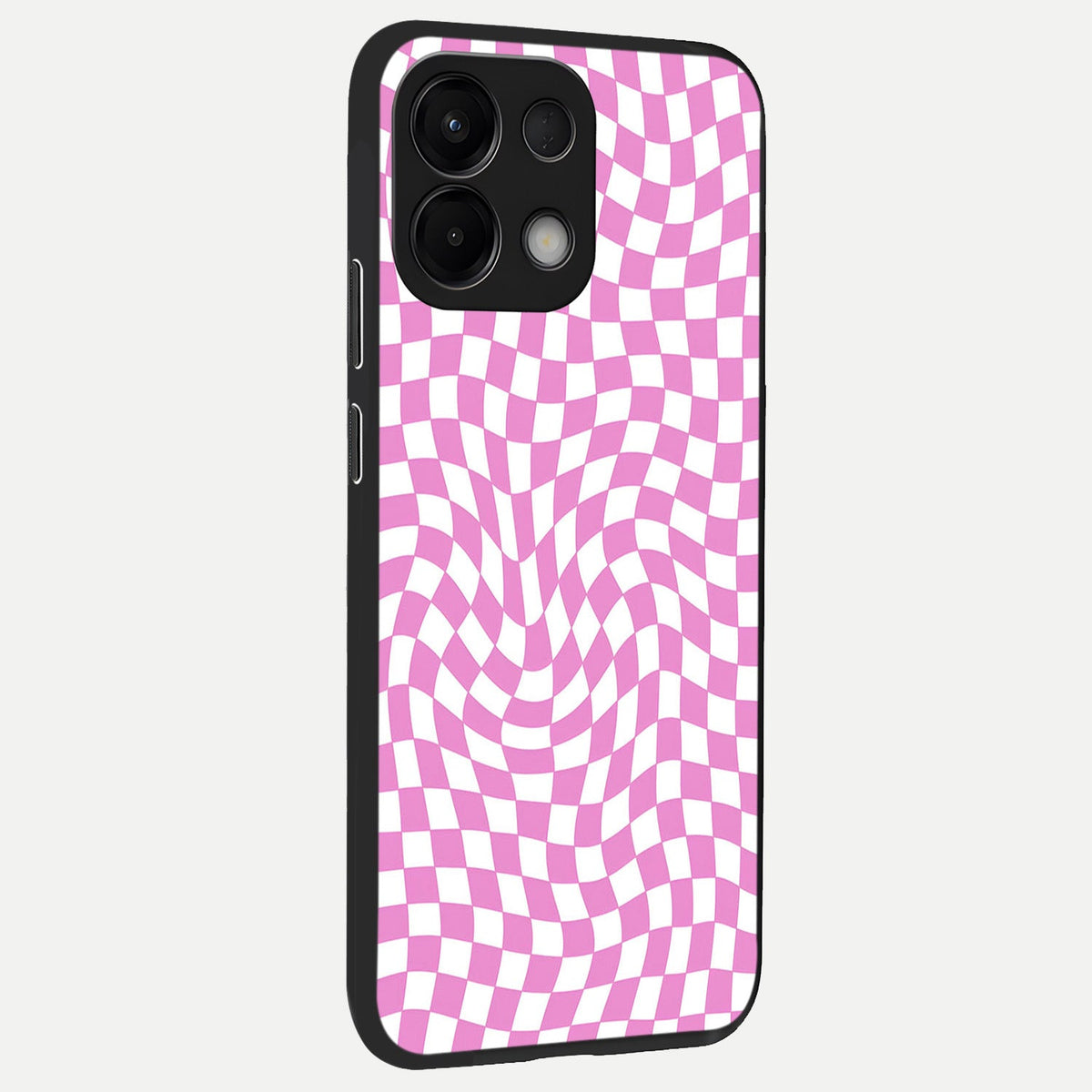  Bubblegum Check Wave back cover For Oppo K13 5G slim fit glass case with vibrant aesthetic design
