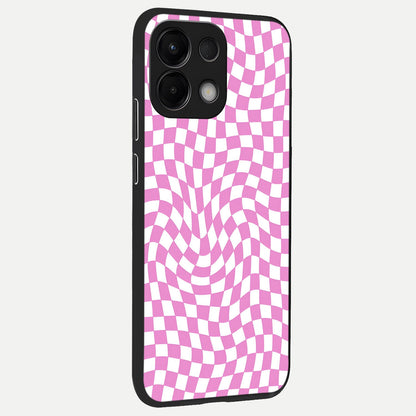  Bubblegum Check Wave back cover For Oppo K13 5G slim fit glass case with vibrant aesthetic design