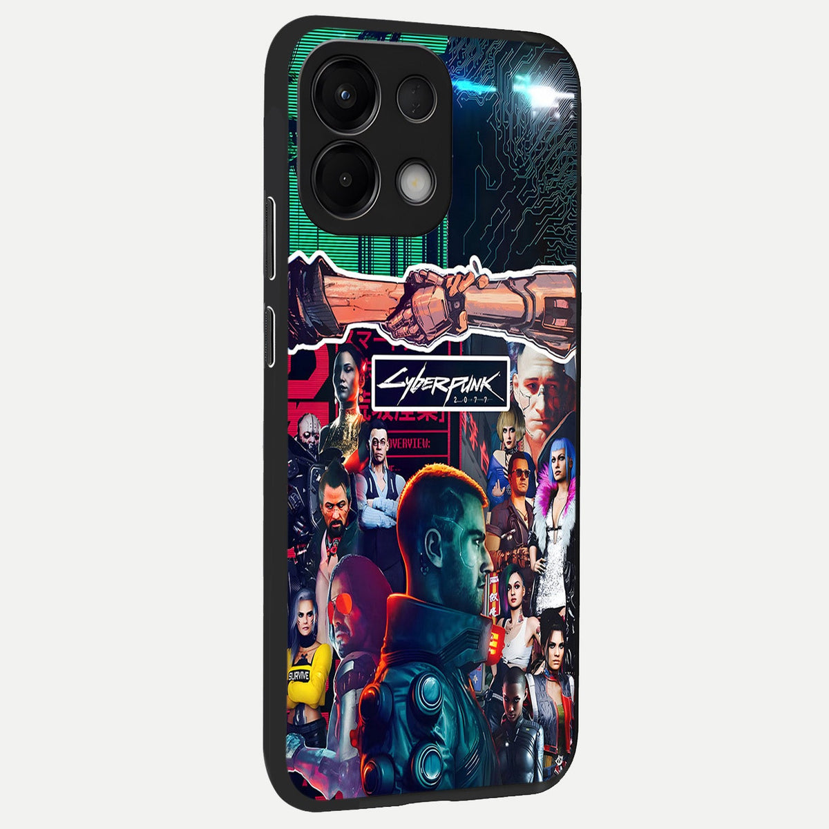  CYBERPUNK Legacy back cover For Oppo K13 5G slim fit glass case with vibrant aesthetic design