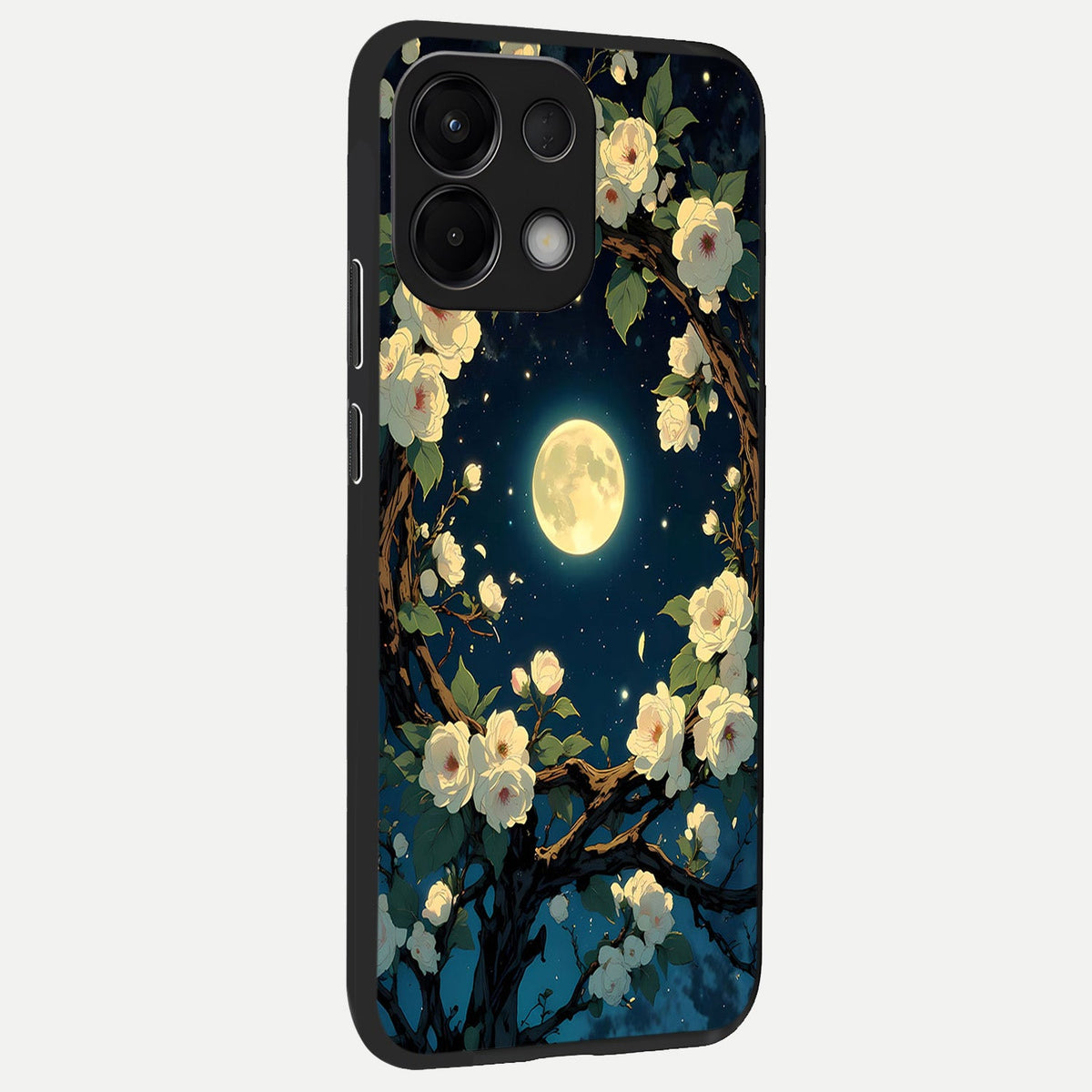  Celestial Moon And Flower back cover For Oppo K13 5G slim fit glass case with vibrant aesthetic design