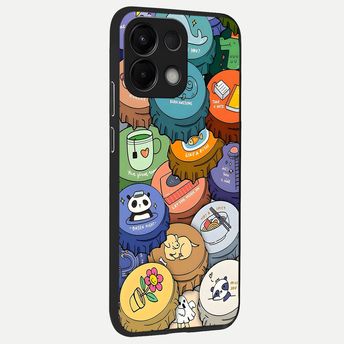  Coins Patterns back cover For Oppo K13 5G slim fit glass case with vibrant aesthetic design