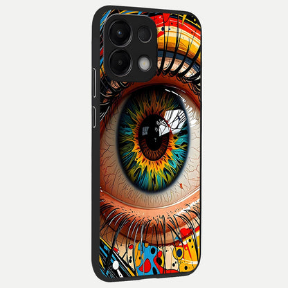  Colorful Eye back cover For Oppo K13 5G slim fit glass case with vibrant aesthetic design