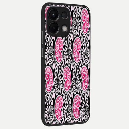  Crimson Paisley Charm back cover For Oppo K13 5G slim fit glass case with vibrant aesthetic design