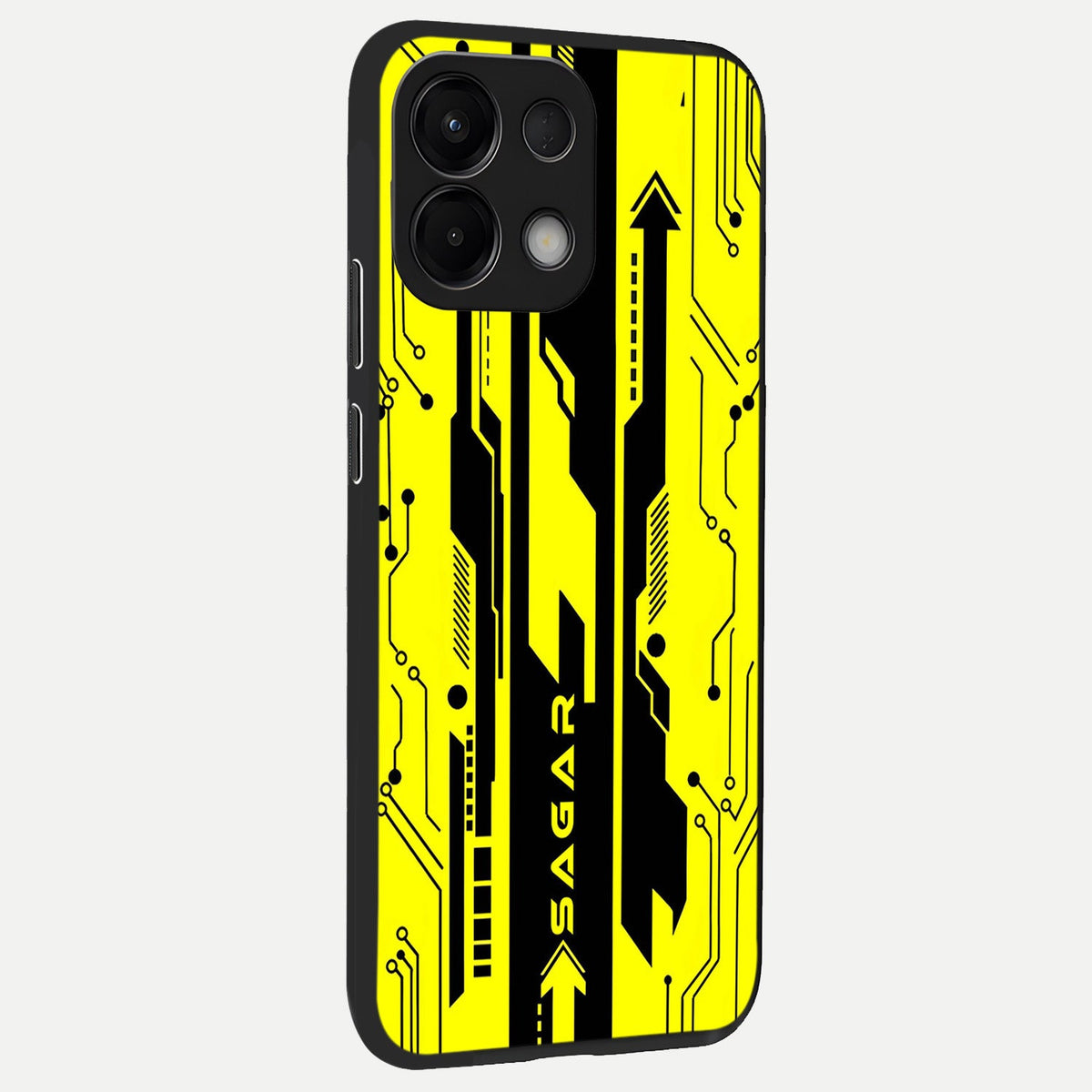  Electric Pulse CYBERPUNK Custom Name back cover For Oppo K13 5G slim fit glass case with vibrant aesthetic design