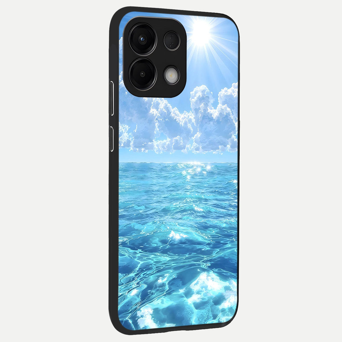 Endless Ocean Horizon back cover For Oppo K13 5G slim fit glass case with vibrant aesthetic design