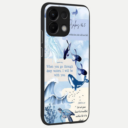  Faithful Ocean Promise back cover For Oppo K13 5G slim fit glass case with vibrant aesthetic design