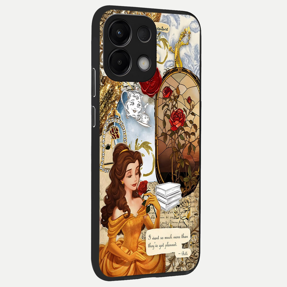  Golden Dream Belle back cover For Oppo K13 5G slim fit glass case with vibrant aesthetic design