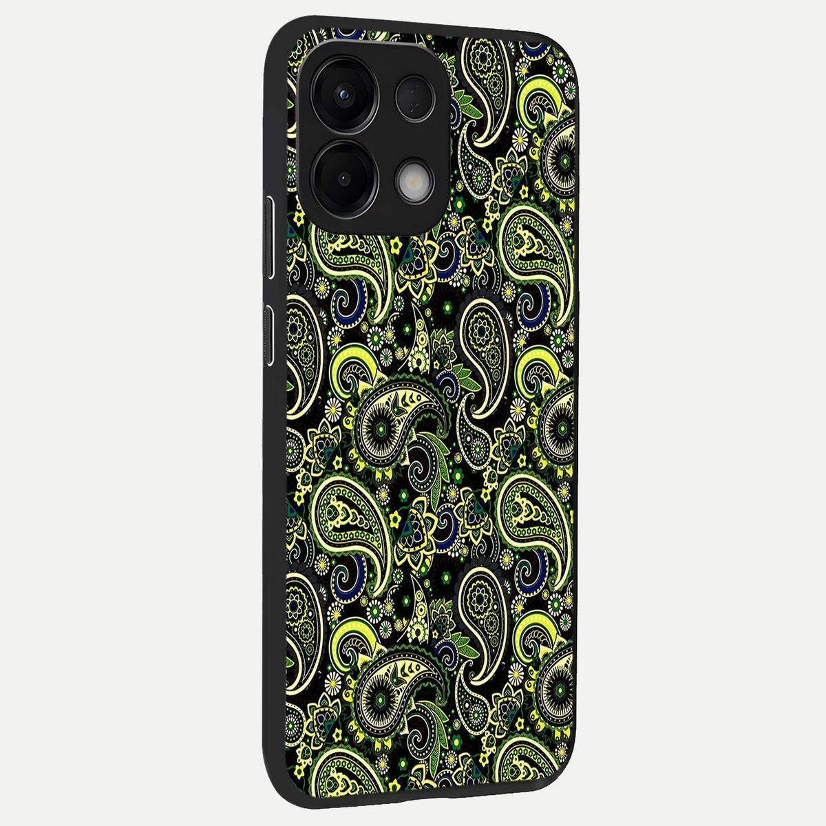  Green Lemon back cover For Oppo K13 5G slim fit glass case with vibrant aesthetic design