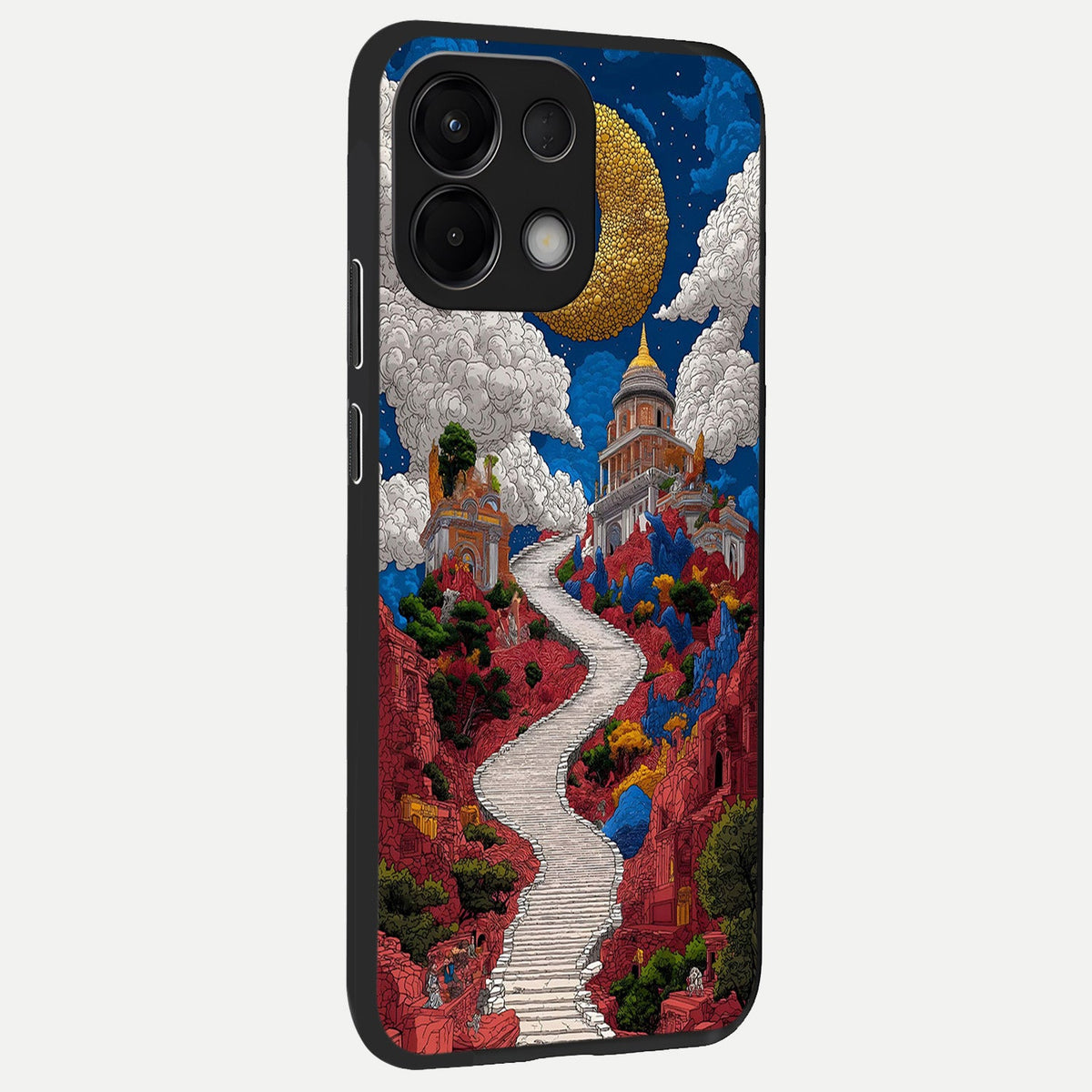  Heavenly Moon Path back cover For Oppo K13 5G slim fit glass case with vibrant aesthetic design