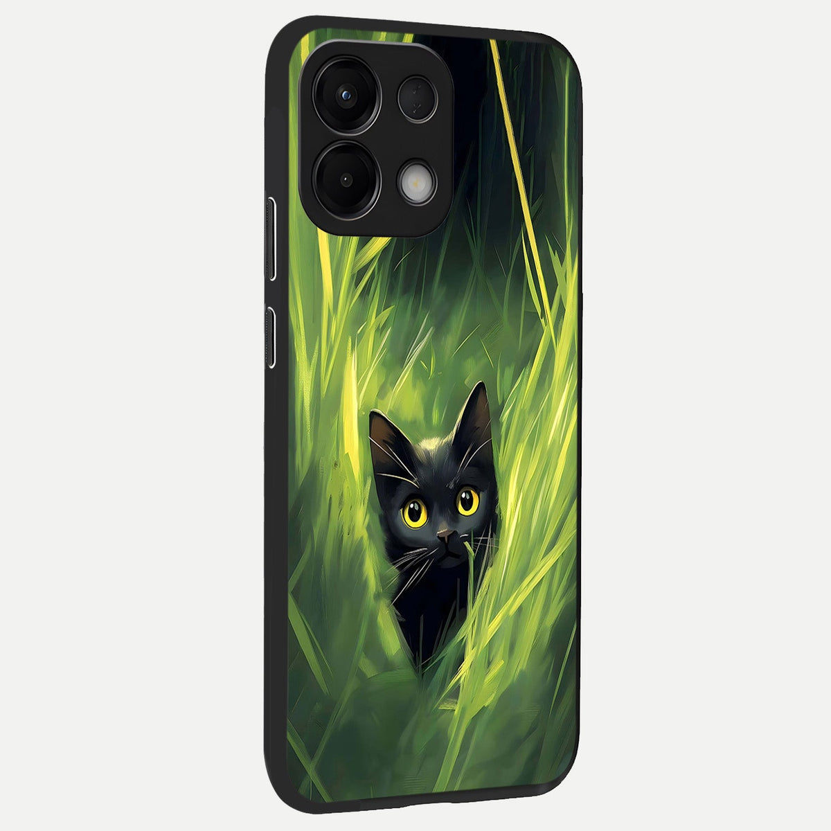  Hidden Cat Whisper back cover For Oppo K13 5G slim fit glass case with vibrant aesthetic design