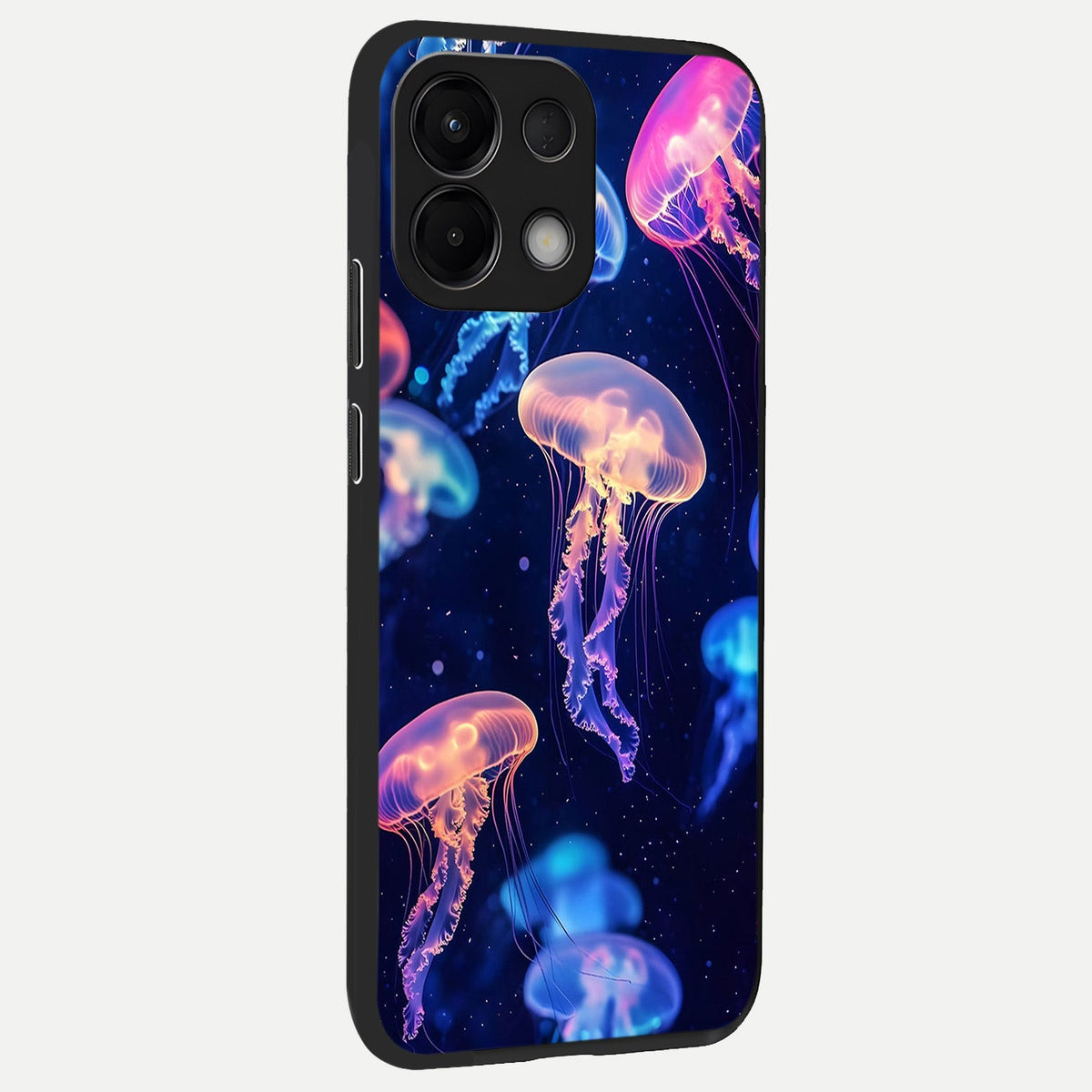  Jellyfish Pattern back cover For Oppo K13 5G slim fit glass case with vibrant aesthetic design