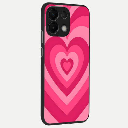  Layered Love Hearts back cover For Oppo K13 5G slim fit glass case with vibrant aesthetic design