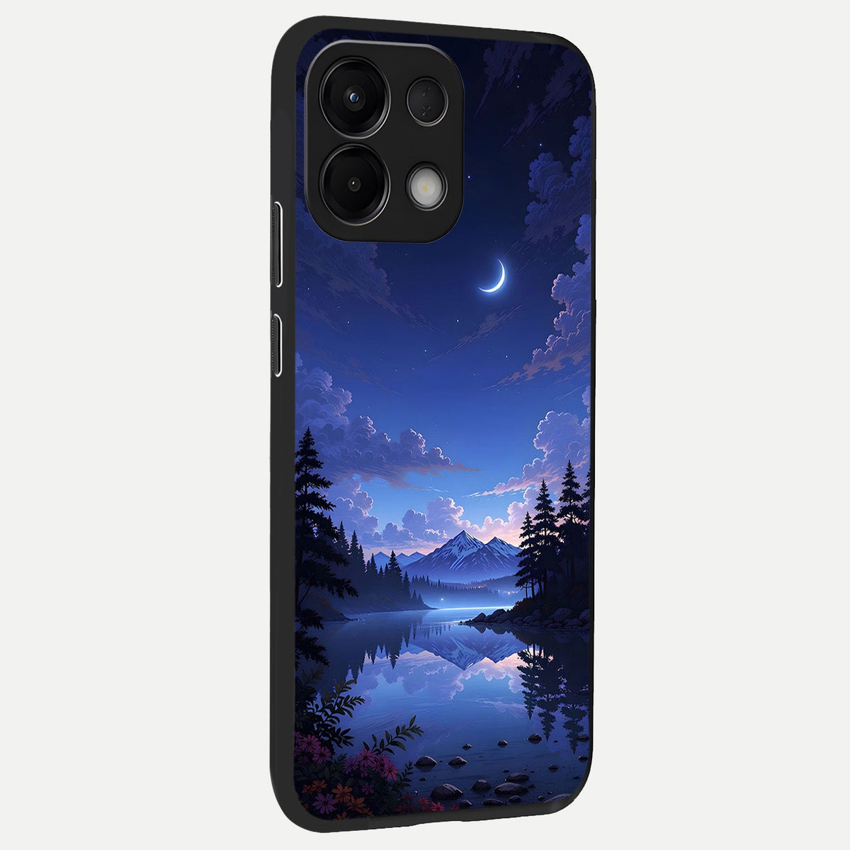  Midnight Lake Peace back cover For Oppo K13 5G slim fit glass case with vibrant aesthetic design