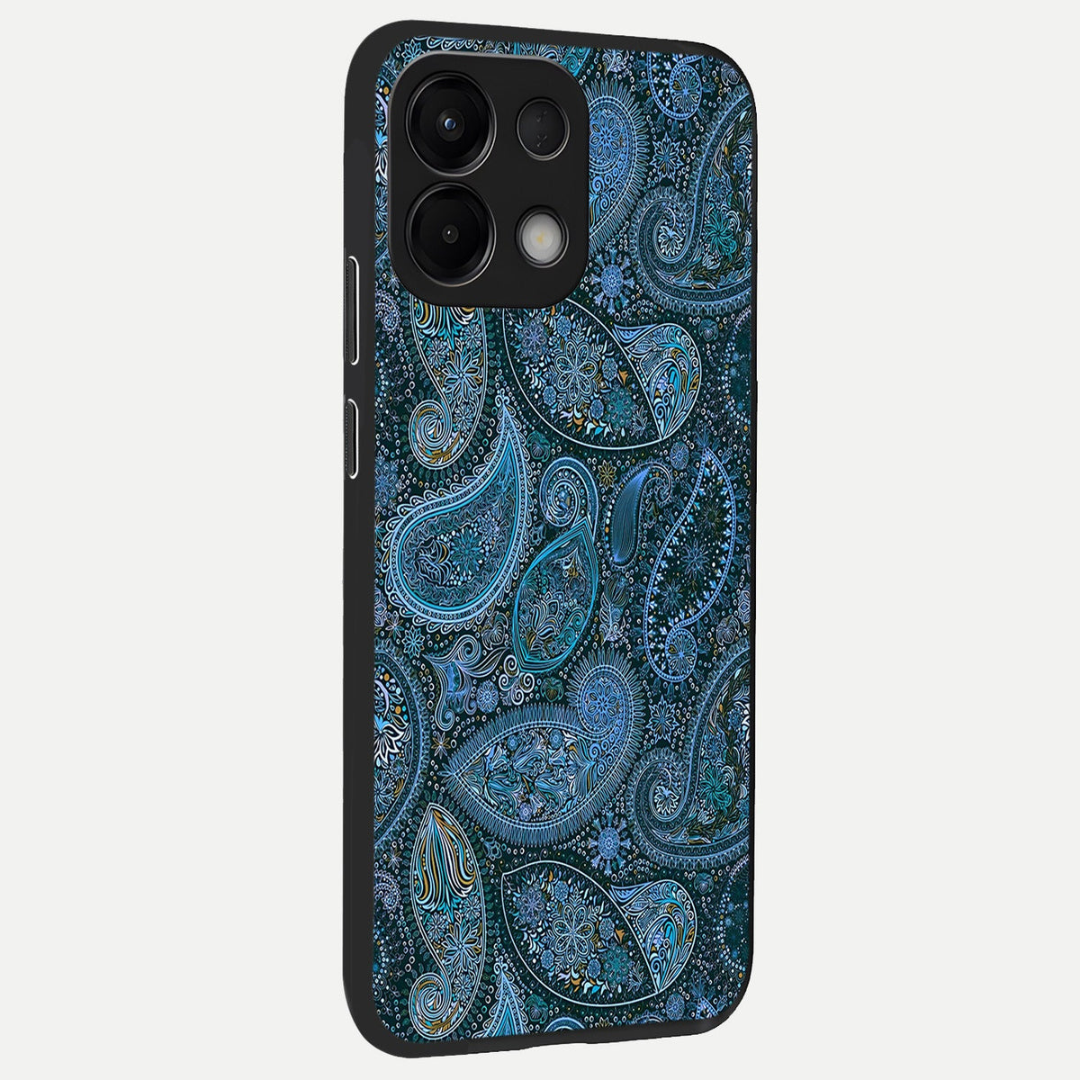  Midnight Paisley Glow back cover For Oppo K13 5G slim fit glass case with vibrant aesthetic design