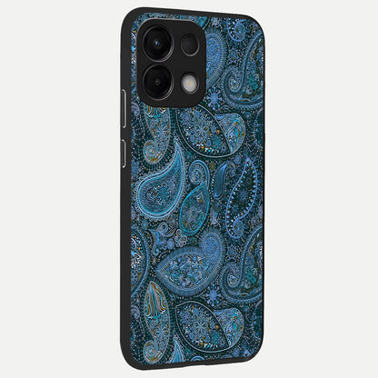  Midnight Paisley Glow back cover For Oppo K13 5G slim fit glass case with vibrant aesthetic design