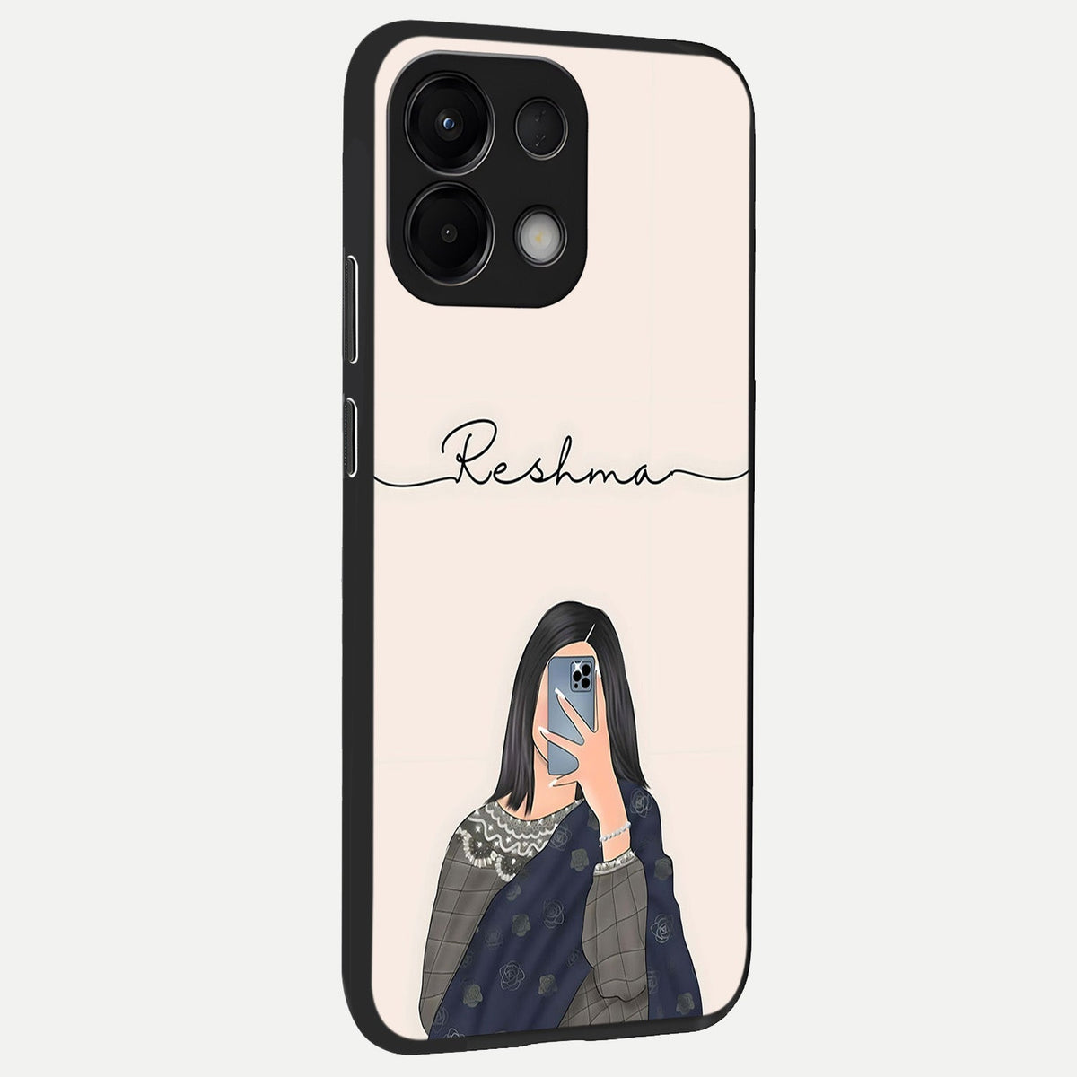  Mirror Mood Muse With Custom Name back cover For Oppo K13 5G slim fit glass case with vibrant aesthetic design
