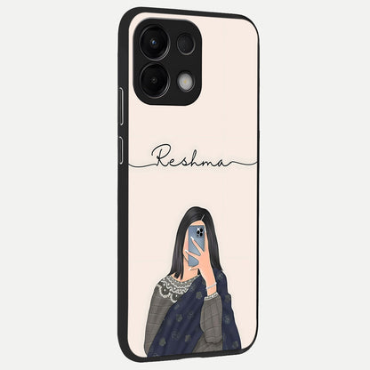  Mirror Mood Muse With Custom Name back cover For Oppo K13 5G slim fit glass case with vibrant aesthetic design