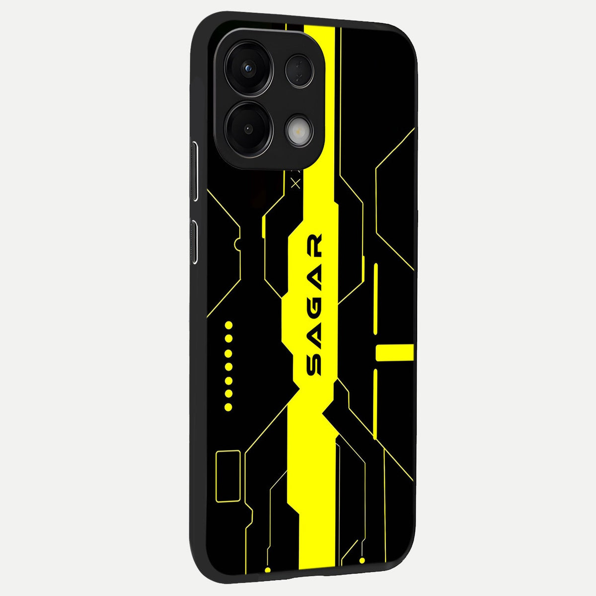  Neon CYBERPUNK Custom Name back cover For Oppo K13 5G slim fit glass case with vibrant aesthetic design