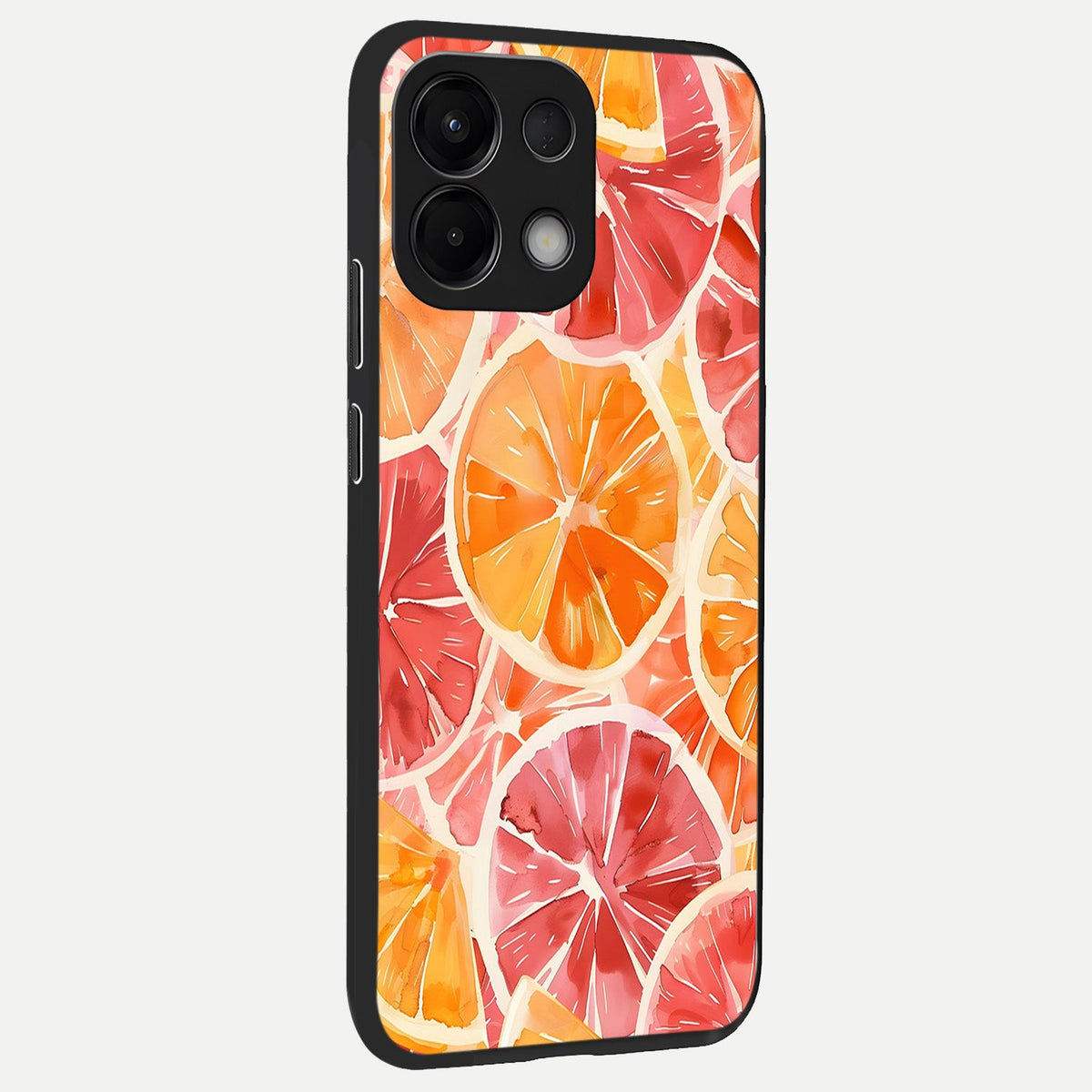  Orange Fruits Pattern back cover For Oppo K13 5G slim fit glass case with vibrant aesthetic design