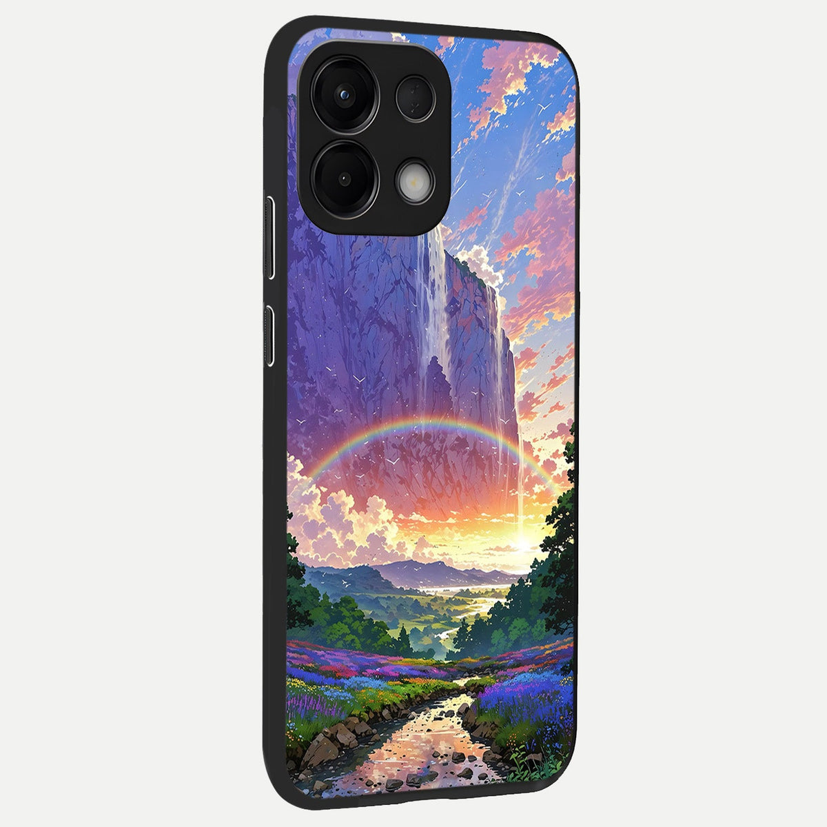  Rainbow Valley Dream back cover For Oppo K13 5G slim fit glass case with vibrant aesthetic design