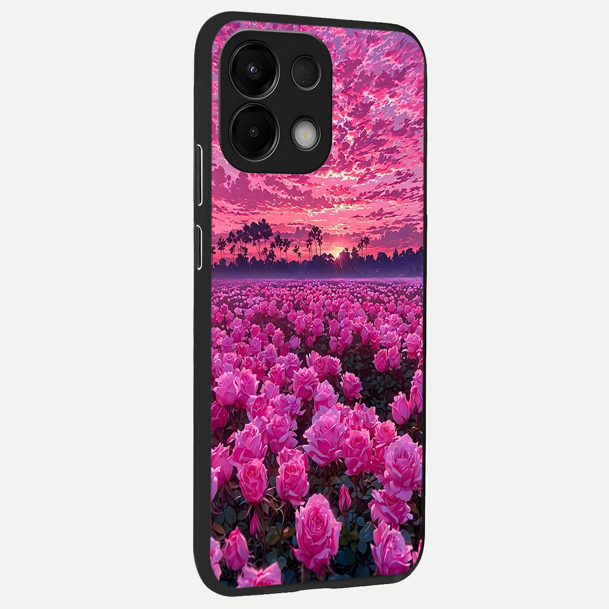  Rose Sunset Valley back cover For Oppo K13 5G slim fit glass case with vibrant aesthetic design