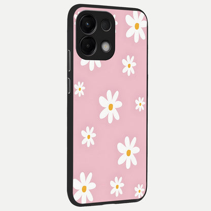  Soft Daisy Bliss back cover For Oppo K13 5G slim fit glass case with vibrant aesthetic design