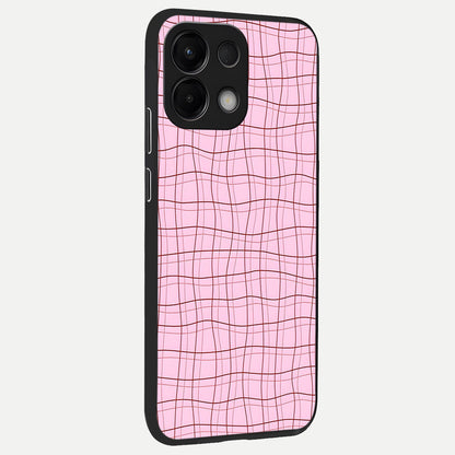  Soft Grid Bliss back cover For Oppo K13 5G slim fit glass case with vibrant aesthetic design
