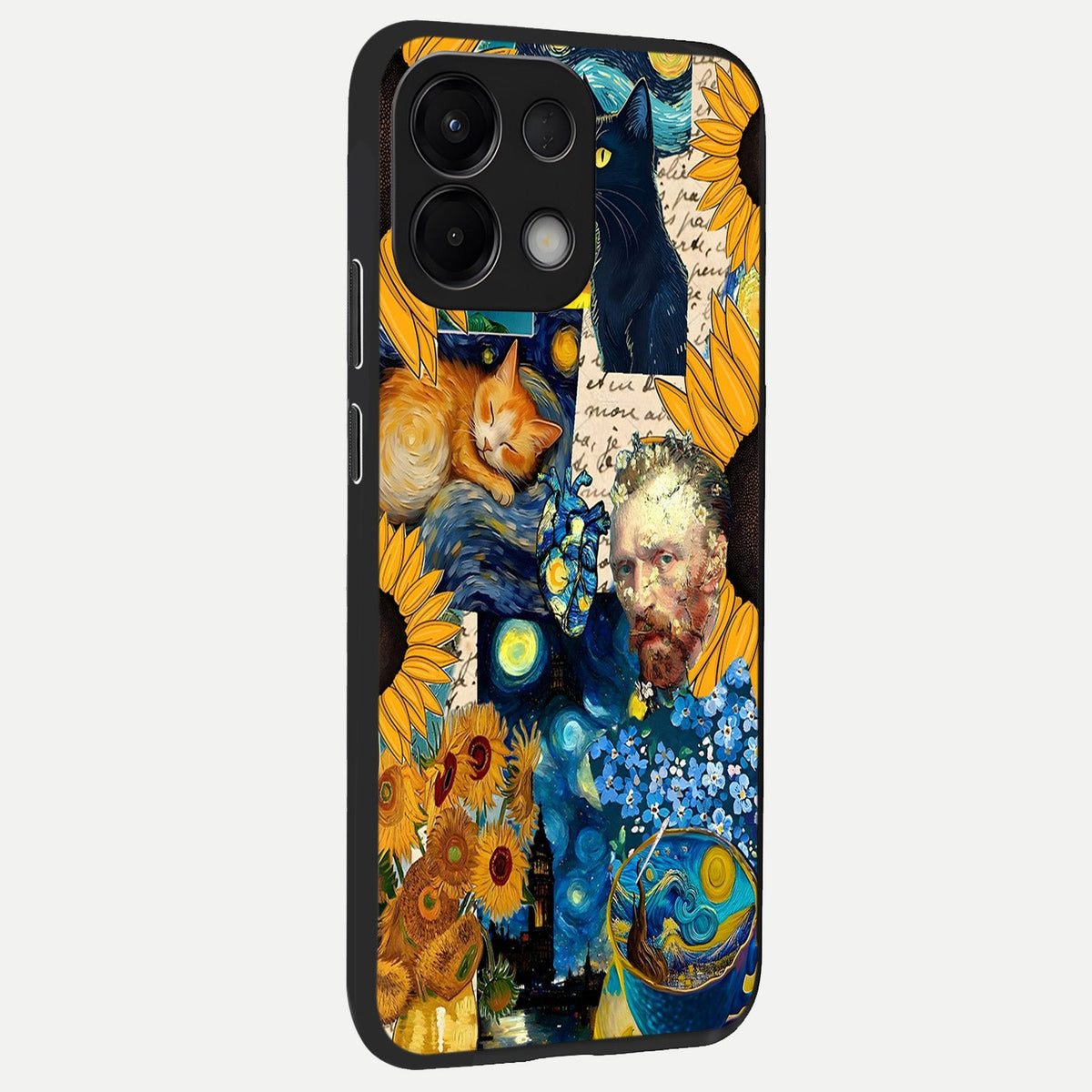  Sunflower Chic Mood Custom Name back cover For Oppo K13 5G slim fit glass case with vibrant aesthetic design