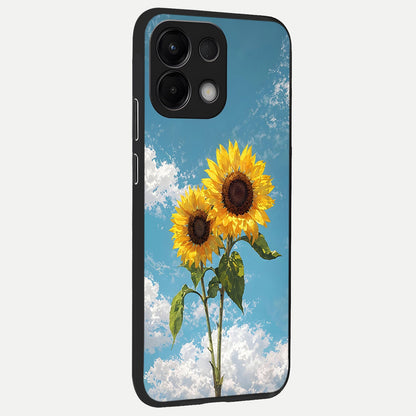  Sunlit Daisy Glow back cover For Oppo K13 5G slim fit glass case with vibrant aesthetic design