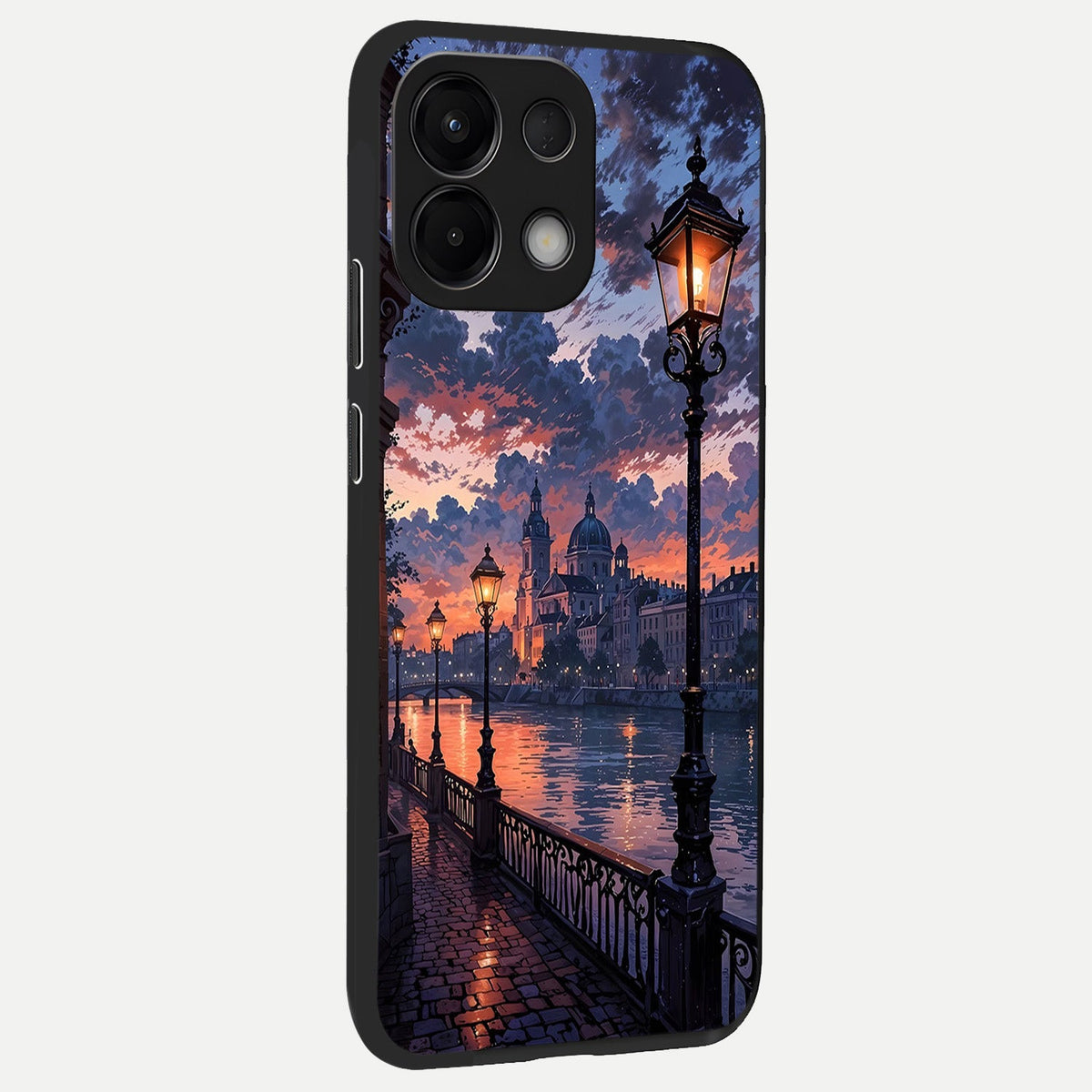  Twilight River Lights back cover For Oppo K13 5G slim fit glass case with vibrant aesthetic design
