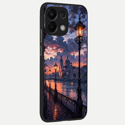  Twilight River Lights back cover For Oppo K13 5G slim fit glass case with vibrant aesthetic design