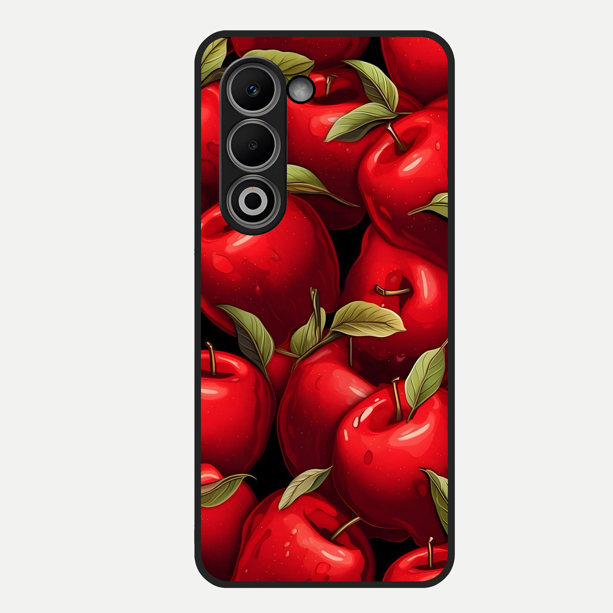  Apple Pattern Glass Case For Oppo A5 5G back cover – full design glossy printed glass finish