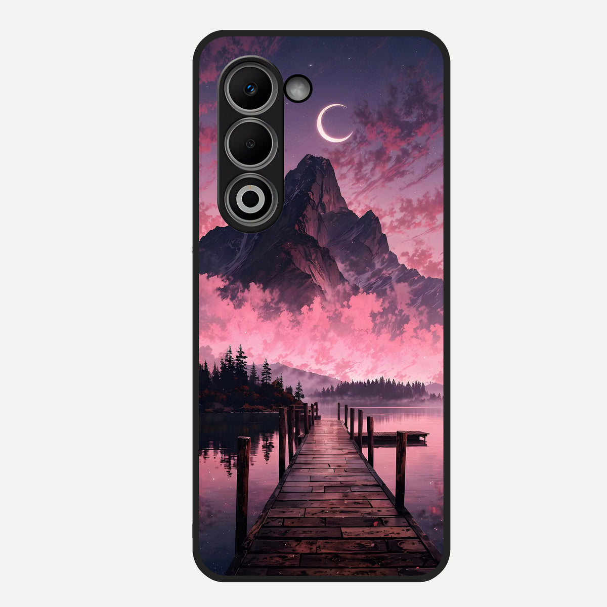  Beautiful Mountain View Glass Case For Oppo A5 5G back cover – full design glossy printed glass finish