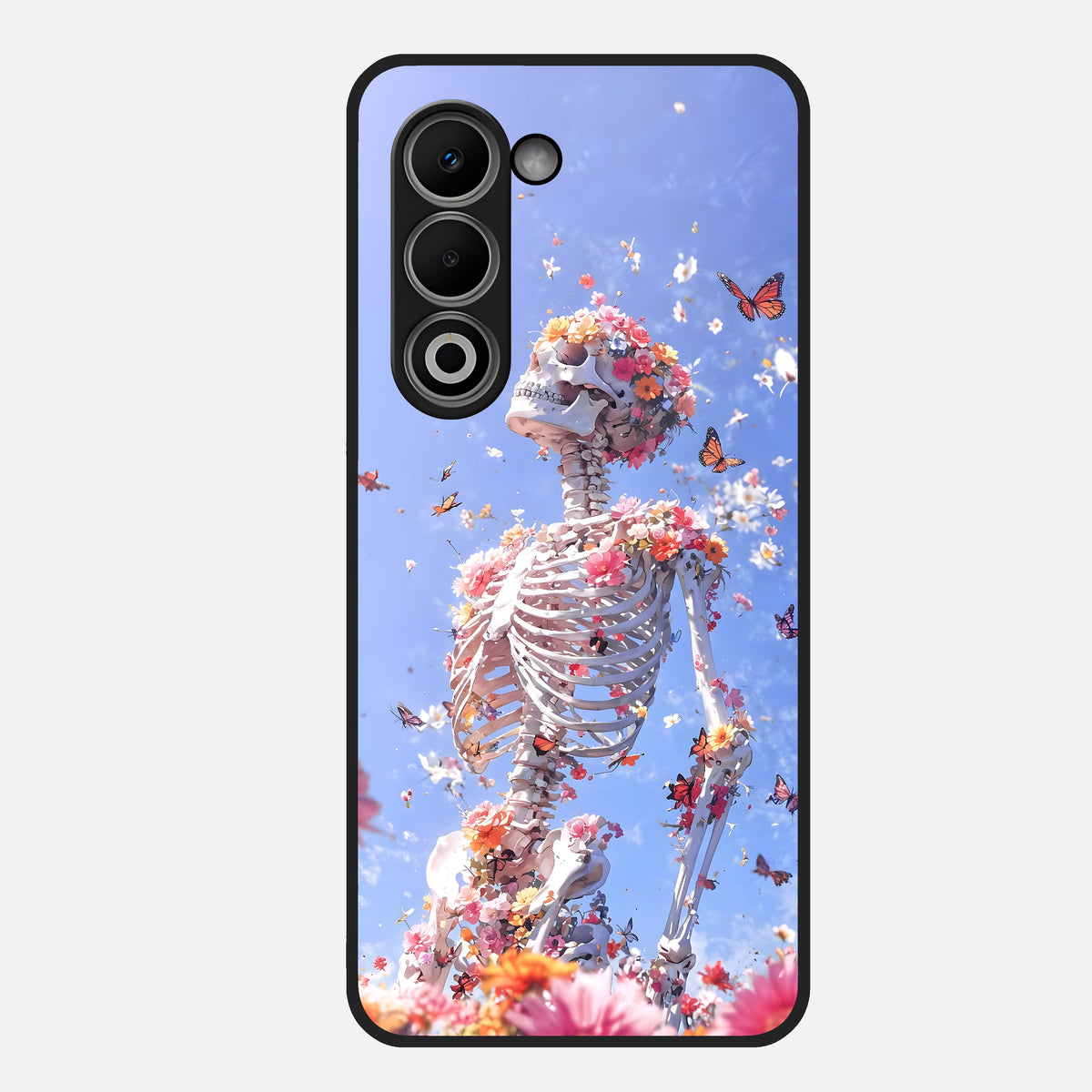  Bloom Beyond Bones Glass Case For Oppo A5 5G back cover – full design glossy printed glass finish
