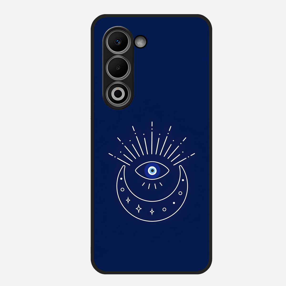  Blue Evil Eye Glass Case For Oppo A5 5G back cover – full design glossy printed glass finish