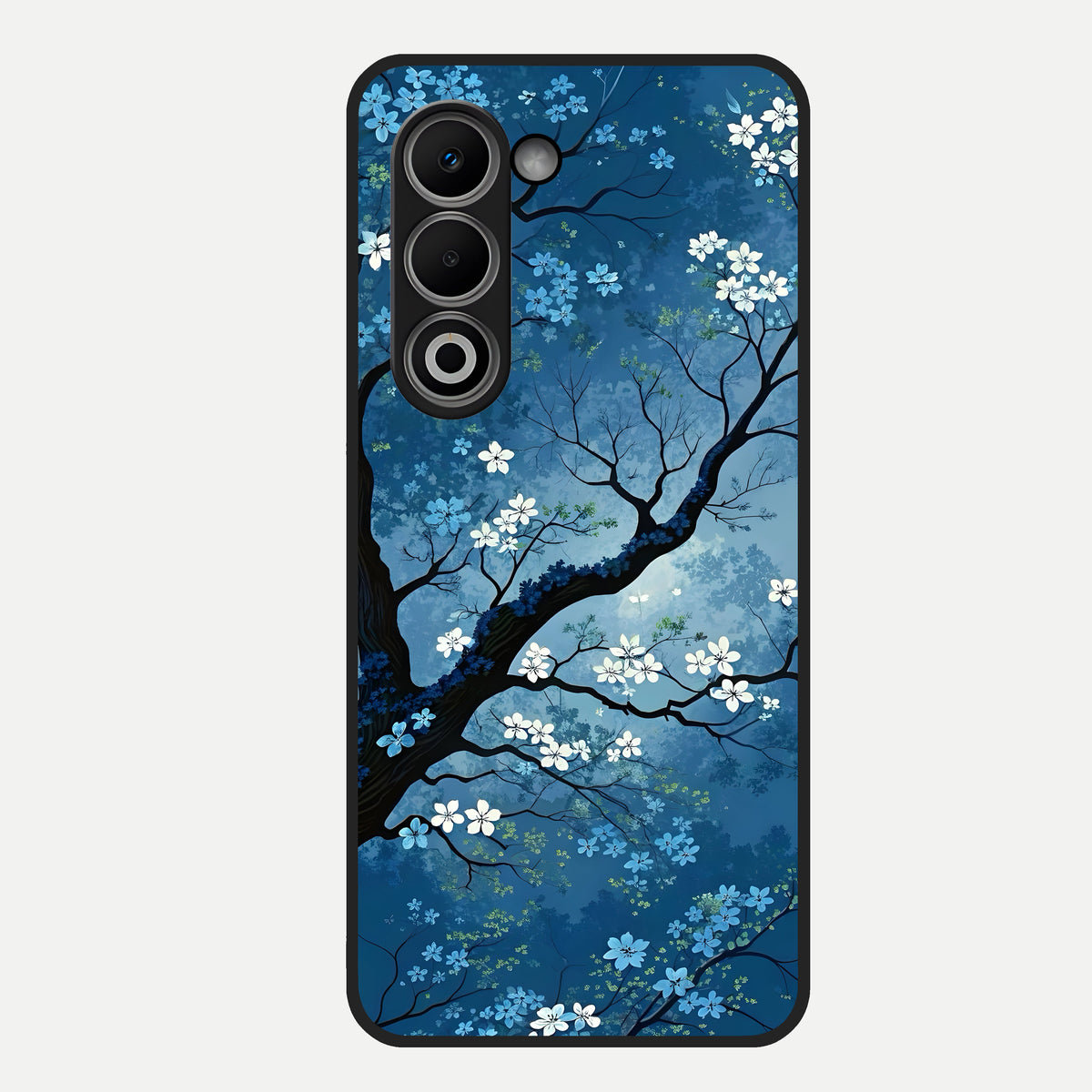  Blue Tree Serenity Glass Case For Oppo A5 5G back cover – full design glossy printed glass finish