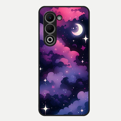  Celestial Moon Magic Glass Case For Oppo A5 5G back cover – full design glossy printed glass finish
