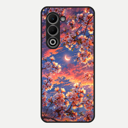  Celestial Sakura Sunset Glass Case For Oppo A5 5G back cover – full design glossy printed glass finish
