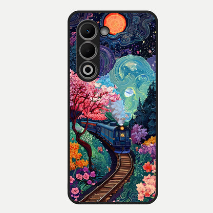  Celestial Train Journey Glass Case For Oppo A5 5G back cover – full design glossy printed glass finish