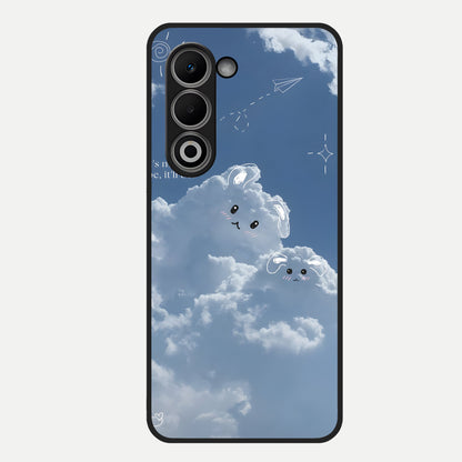  Cloud Bunny Dreams Glass Case For Oppo A5 5G back cover – full design glossy printed glass finish