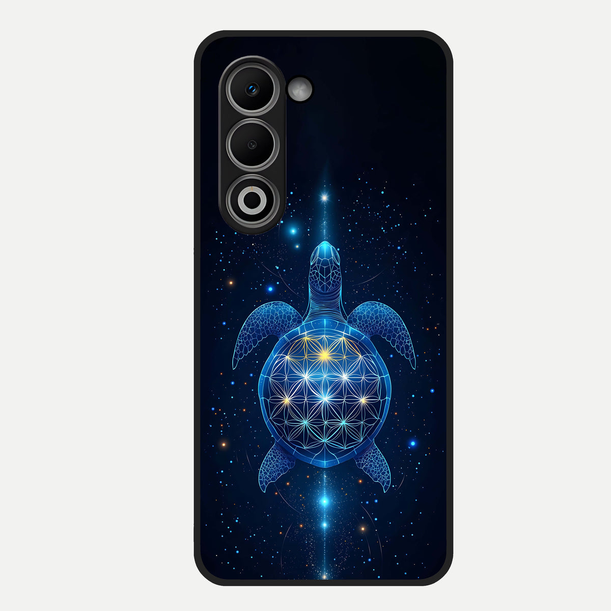  Crimson Blue Turtle Glass Case For Oppo A5 5G back cover – full design glossy printed glass finish
