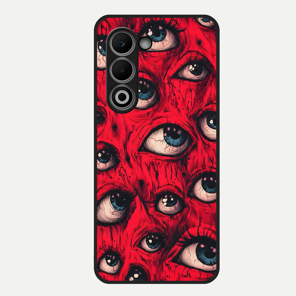  Crimson Watch Eyes Glass Case For Oppo A5 5G back cover – full design glossy printed glass finish