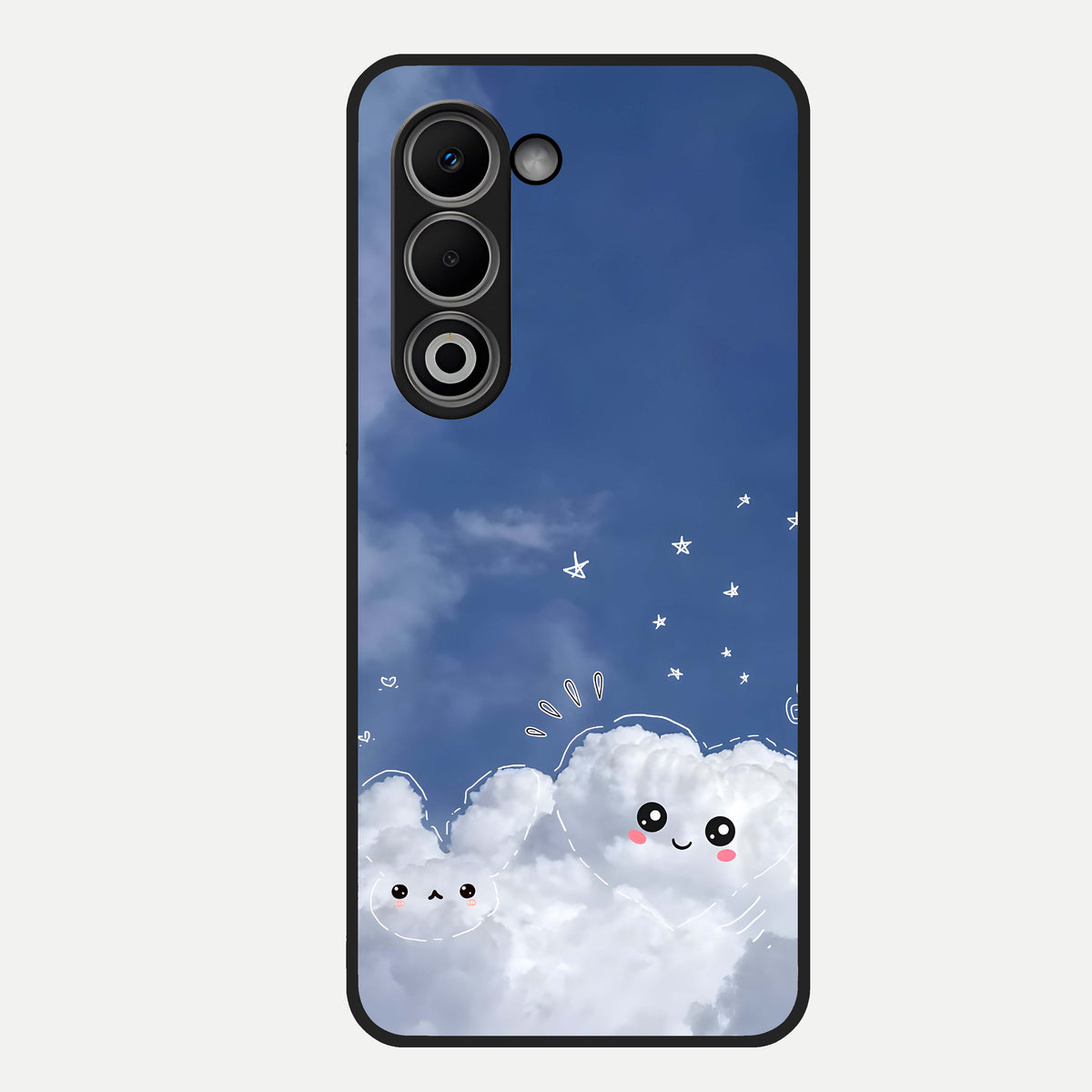  Cute Blossom Cloud Glass Case For Oppo A5 5G back cover – full design glossy printed glass finish
