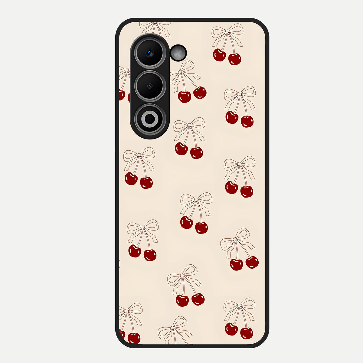  Cute Cherry Pattern Glass Case For Oppo A5 5G back cover – full design glossy printed glass finish
