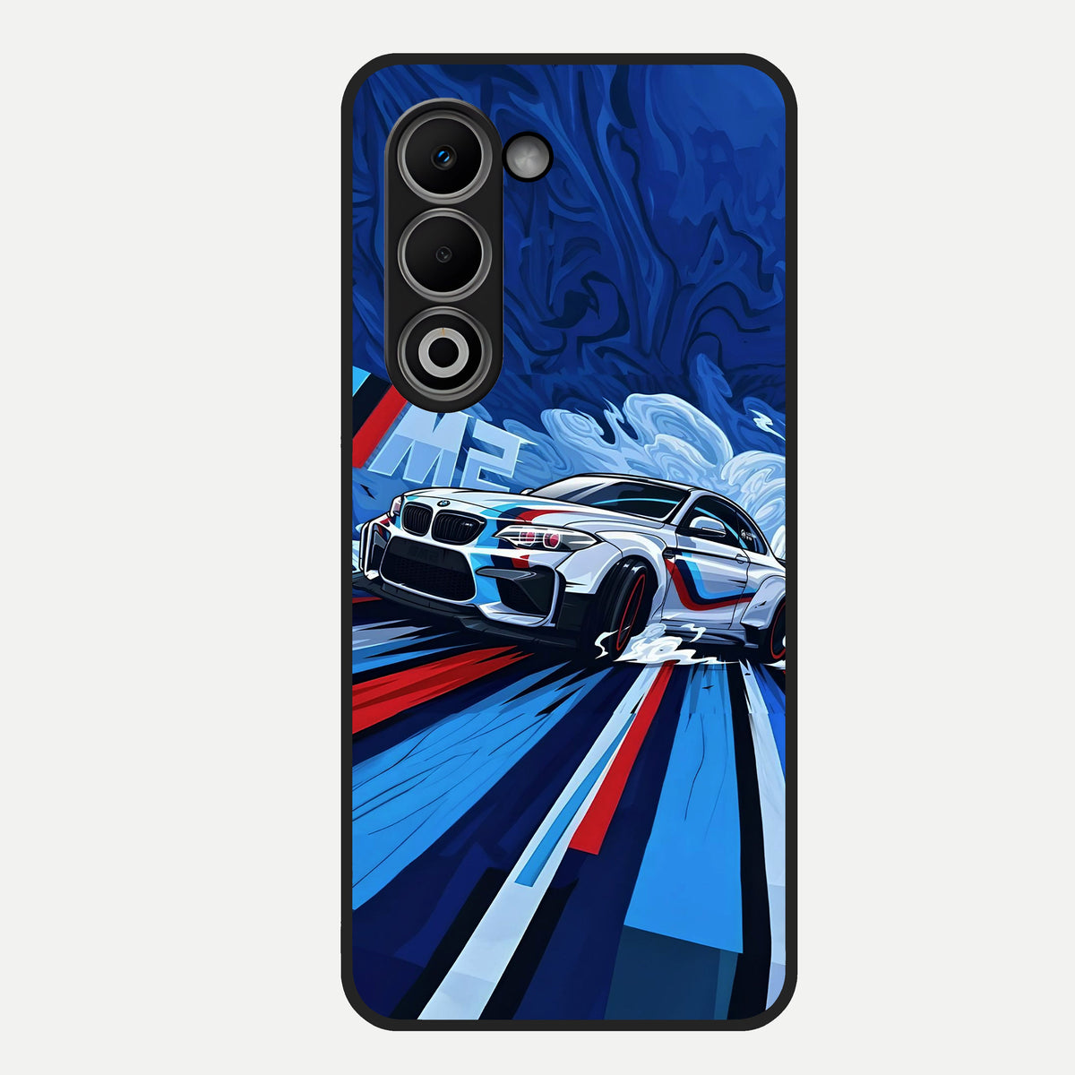  Drift Power Rush Glass Case For Oppo A5 5G back cover – full design glossy printed glass finish
